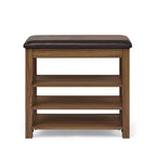 Banc de rangement avec coussin, banc à chaussures avec rangement caché, organiseur de chaussures à 3 niveaux pour entrée - ModernLuxe