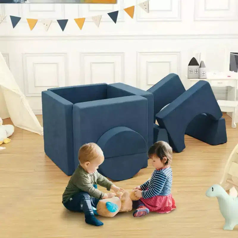 GustoWave Canapé Modulable 8 Pièces pour Enfants, Canapé de Jeu Modulable, Canapé Convertible pour Enfants avec Housse Amovible