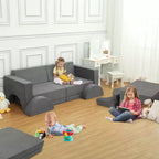 GustoWave Canapé Modulable 8 Pièces pour Enfants, Canapé de Jeu Modulable, Canapé Convertible pour Enfants avec Housse Amovible