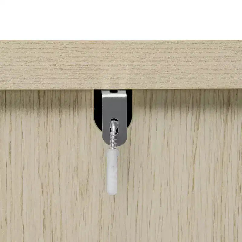 Meuble en bois GDFStudio Mona moderne de 80 cm en corde tressée avec 3 tiroirs