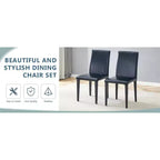MAYEERTY Ensemble de salle à manger 5 pièces style ferme, table en bois massif et 4 chaises, finition bois naturel vieilli