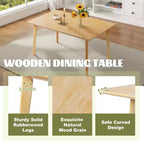 MAYEERTY Ensemble de salle à manger 6 pièces style ferme, Table en bois massif, 4 chaises et banc, Lavis bois naturel