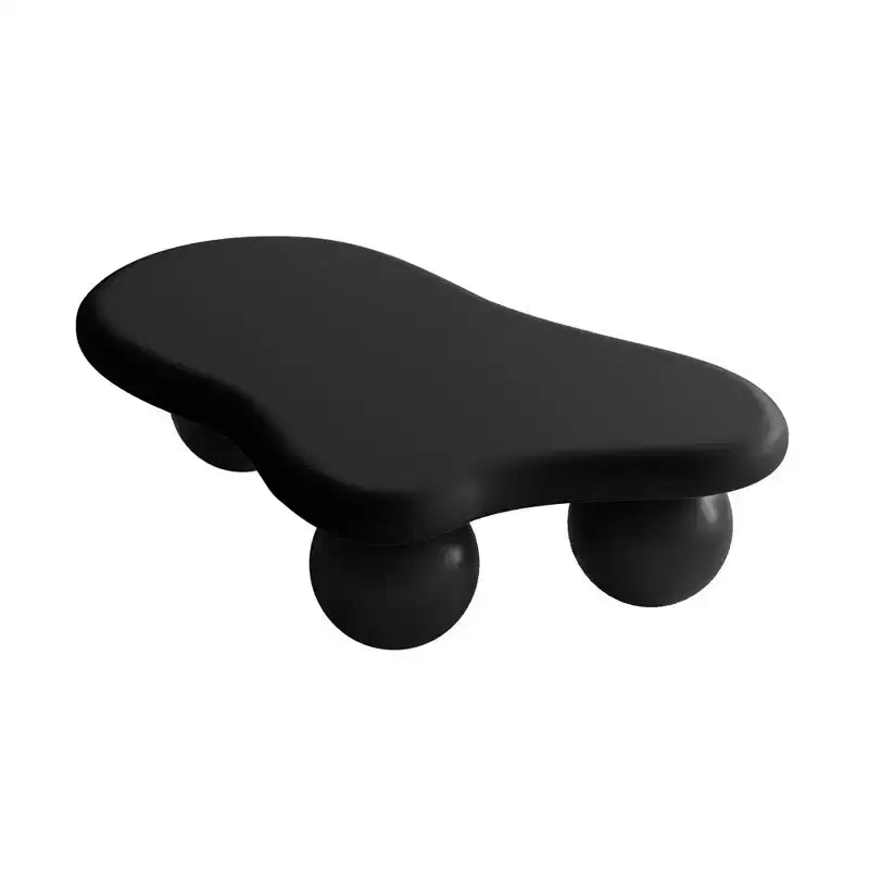 Table basse en forme de nuage de 47 po avec 3 pieds sphériques pour le salon