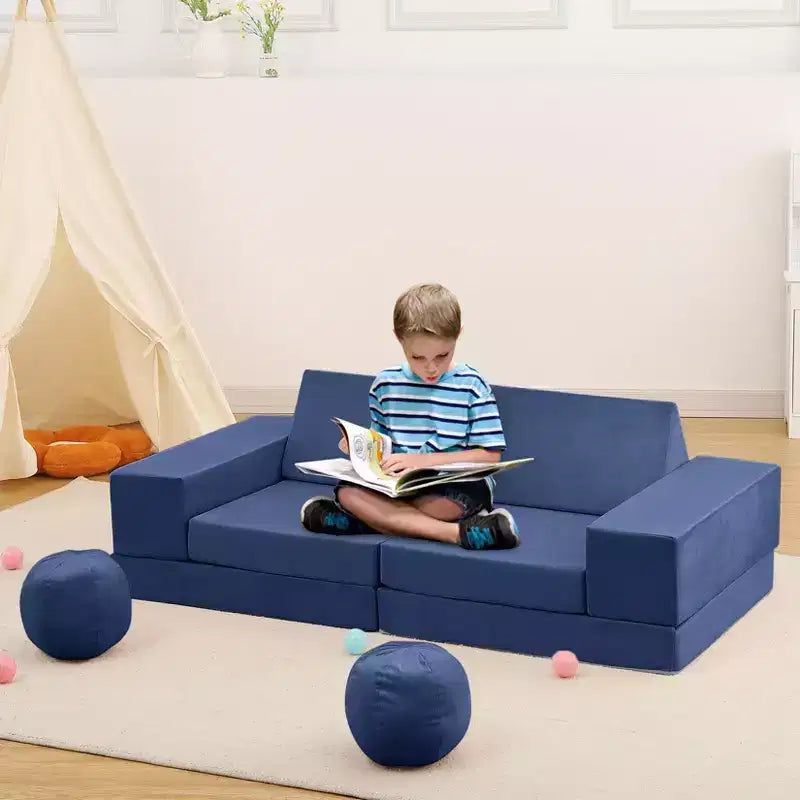 Canapé Enfant GustoWave 12 pièces, Canapé Modulaire pour Enfants stimulant la Créativité, Canapé Sectionnel pour Enfants, Canapé pour Tout-petits