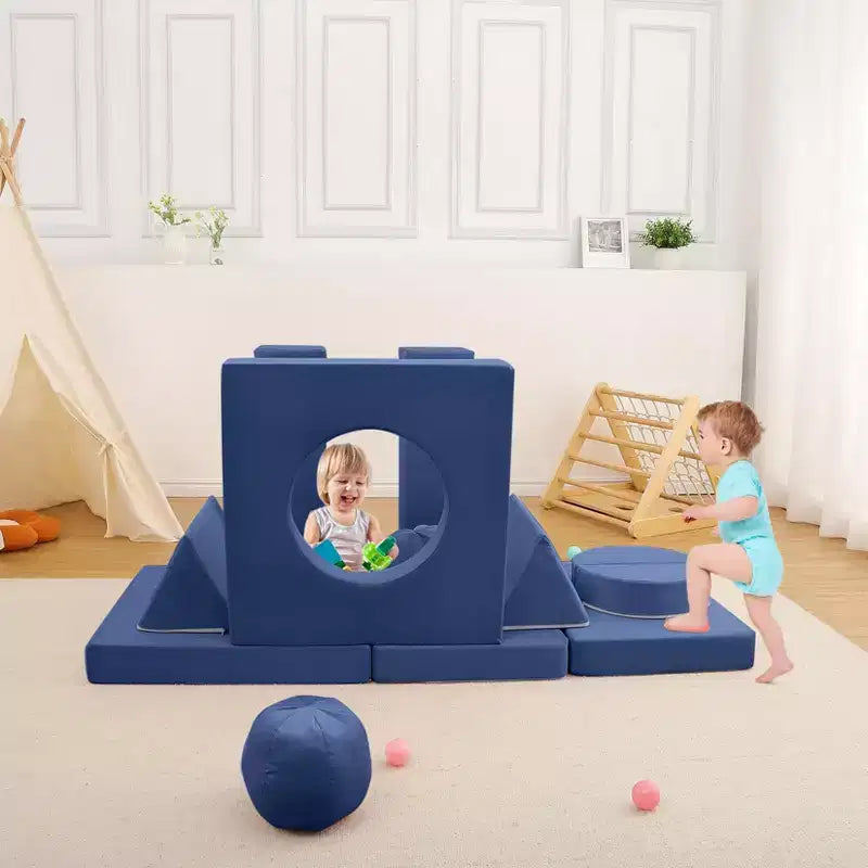 Canapé Enfant GustoWave 12 pièces, Canapé Modulaire pour Enfants stimulant la Créativité, Canapé Sectionnel pour Enfants, Canapé pour Tout-petits