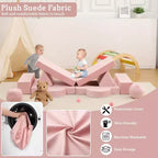 Canapé Enfant GustoWave 12 pièces, Canapé Modulaire pour Enfants stimulant la Créativité, Canapé Sectionnel pour Enfants, Canapé pour Tout-petits