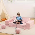 Canapé Enfant GustoWave 12 pièces, Canapé Modulaire pour Enfants stimulant la Créativité, Canapé Sectionnel pour Enfants, Canapé pour Tout-petits