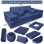Canapé Enfant GustoWave 12 pièces, Canapé Modulaire pour Enfants stimulant la Créativité, Canapé Sectionnel pour Enfants, Canapé pour Tout-petits