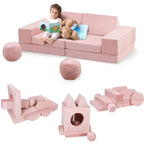 Canapé Enfant GustoWave 12 pièces, Canapé Modulaire pour Enfants stimulant la Créativité, Canapé Sectionnel pour Enfants, Canapé pour Tout-petits