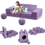 Canapé Enfant GustoWave 12 pièces, Canapé Modulaire pour Enfants stimulant la Créativité, Canapé Sectionnel pour Enfants, Canapé pour Tout-petits