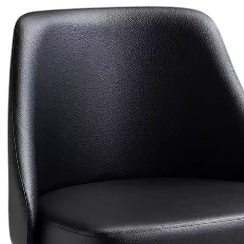 Chaise de bureau pivotante à roulettes réglable en hauteur HomeRoots en similicuir noir et or