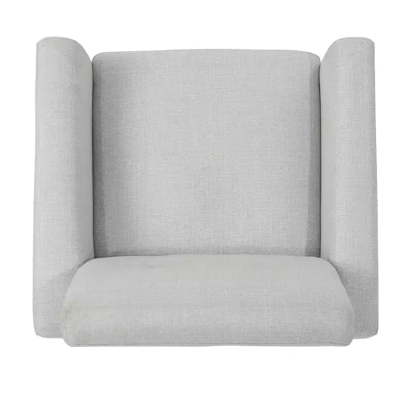 GDFStudio Teche Fauteuil club capitonné en tissu, style Mid-Century Modern, avec pieds évasés