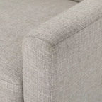 GDFStudio Teche Fauteuil club capitonné en tissu, style Mid-Century Modern, avec pieds évasés