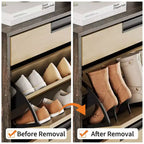 Organisateur de rangement de chaussures GustoWave avec 2 tiroirs basculants et 1 tiroir, meuble à chaussures étroit autoportant, organisateur de rangement de chaussures