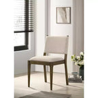 Coaster, Chaise de salle à manger latérale rembourrée Ottawa, marron (lot de 2)