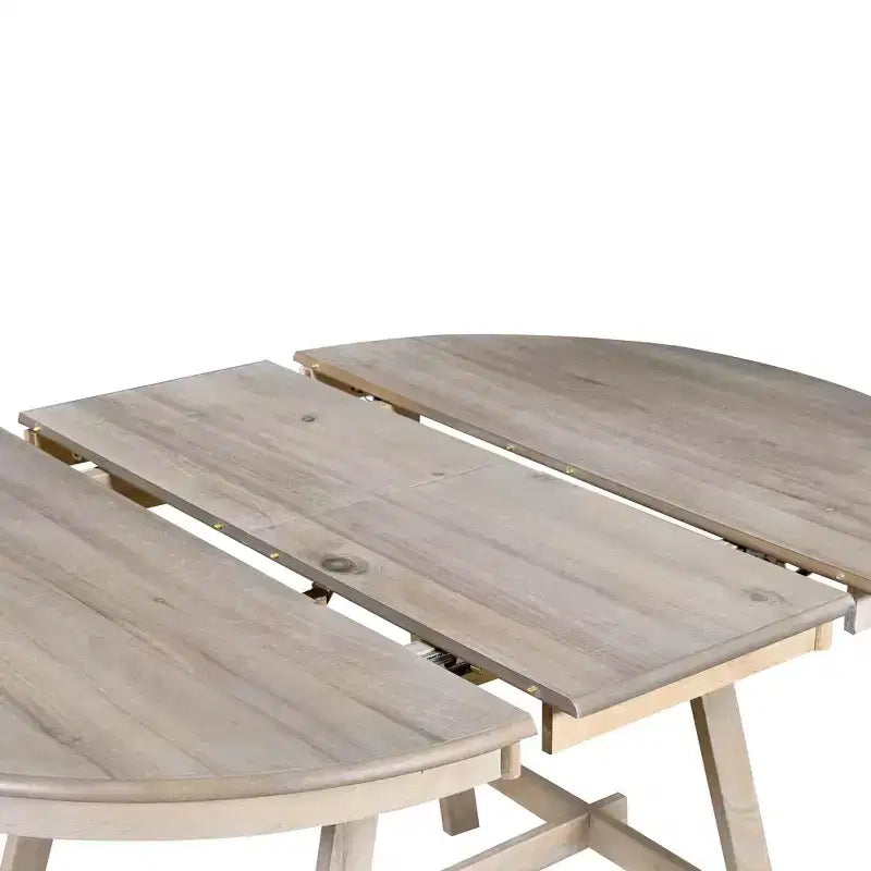 Okak Table à Manger Ronde Extensible, Table à Manger en Bois Moderne Mid-Century pour 4 à 6 Personnes, pour Salle de Réunion, Salon
