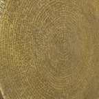 Table basse Royal Hampton | Socle rond de 36 pouces avec texture gravée à la main