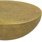 Table basse Royal Hampton | Socle rond de 36 pouces avec texture gravée à la main