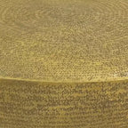 Table basse Royal Hampton | Socle rond de 36 pouces avec texture gravée à la main