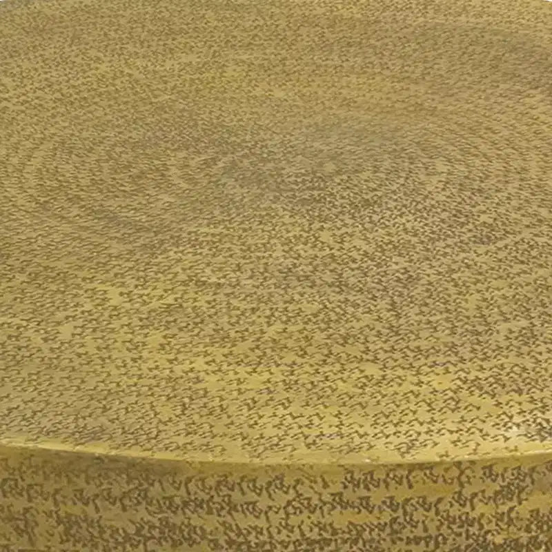 Table basse Royal Hampton | Socle rond de 36 pouces avec texture gravée à la main