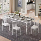 Table de salle à manger rectangulaire Senfot de 180 cm pour 8 personnes, table de cuisine rustique de style ferme avec grand plateau, longue table de salle à manger en bois avec pieds robustes