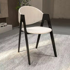 LeisureMod Savor Chaise de salle à manger moderne Chaises d'appoint rembourrées avec dossier incurvé et cadre en fer Chaises de cuisine et de salle à manger du milieu du siècle Lot de 4