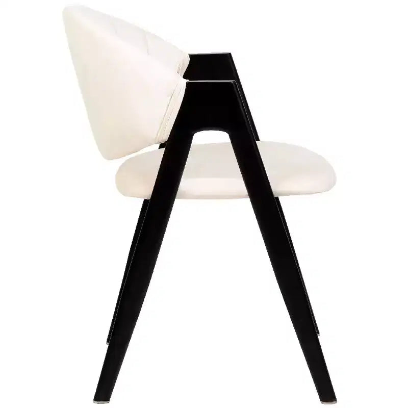 LeisureMod Savor Chaise de salle à manger moderne Chaises d'appoint rembourrées avec dossier incurvé et cadre en fer Chaises de cuisine et de salle à manger du milieu du siècle Lot de 4