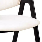 LeisureMod Savor Chaise de salle à manger moderne Chaises d'appoint rembourrées avec dossier incurvé et cadre en fer Chaises de cuisine et de salle à manger du milieu du siècle Lot de 4