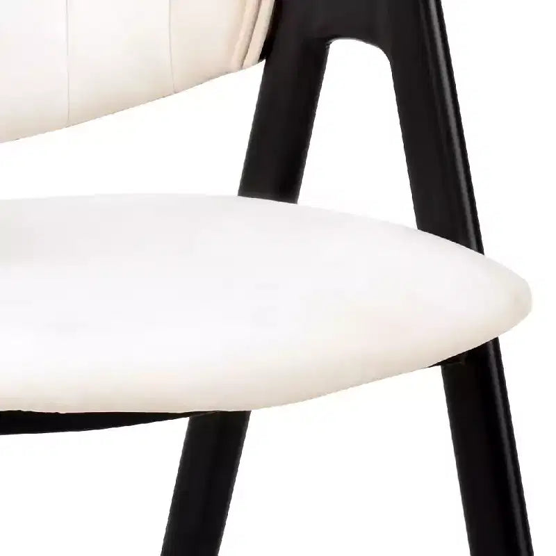 LeisureMod Savor Chaise de salle à manger moderne Chaises d'appoint rembourrées avec dossier incurvé et cadre en fer Chaises de cuisine et de salle à manger du milieu du siècle Lot de 4