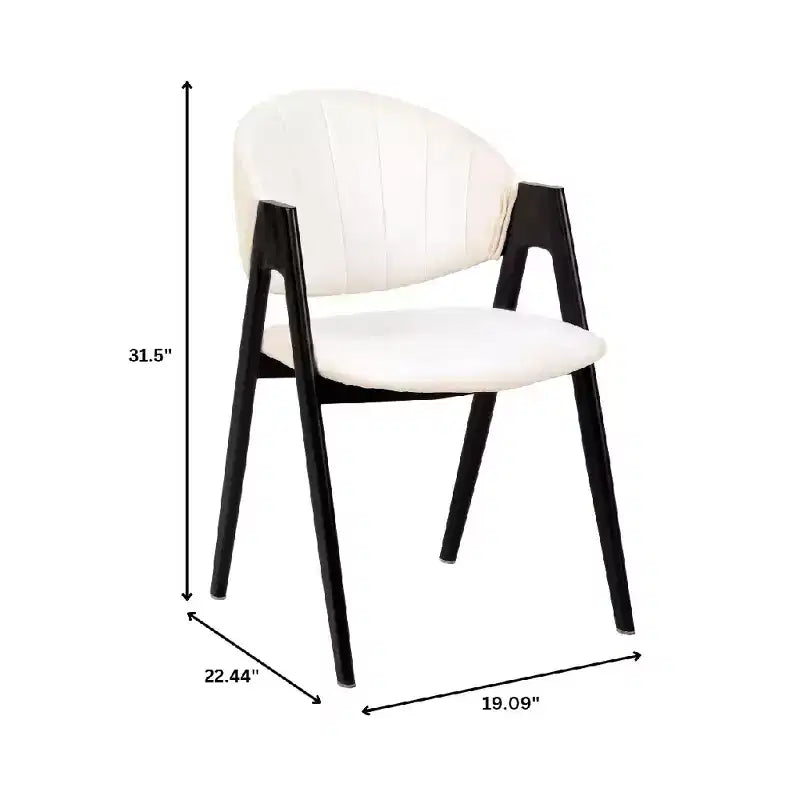 LeisureMod Savor Chaise de salle à manger moderne Chaises d'appoint rembourrées avec dossier incurvé et cadre en fer Chaises de cuisine et de salle à manger du milieu du siècle Lot de 4