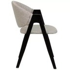 LeisureMod Savor Chaise de salle à manger moderne Chaises d'appoint rembourrées avec dossier incurvé et cadre en fer Chaises de cuisine et de salle à manger du milieu du siècle Lot de 4