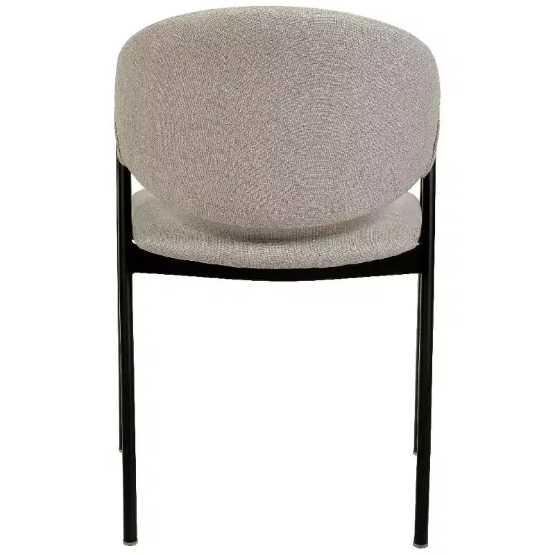 LeisureMod Savor Chaise de salle à manger moderne Chaises d'appoint rembourrées avec dossier incurvé et cadre en fer Chaises de cuisine et de salle à manger du milieu du siècle Lot de 4