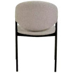 LeisureMod Savor Chaise de salle à manger moderne Chaises d'appoint rembourrées avec dossier incurvé et cadre en fer Chaises de cuisine et de salle à manger du milieu du siècle Lot de 4