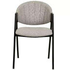 LeisureMod Savor Chaise de salle à manger moderne Chaises d'appoint rembourrées avec dossier incurvé et cadre en fer Chaises de cuisine et de salle à manger du milieu du siècle Lot de 4