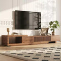 78.54 Modern Walnut Wood Extendable TV Stand for TVs up to 100 Gaoyangjiaju