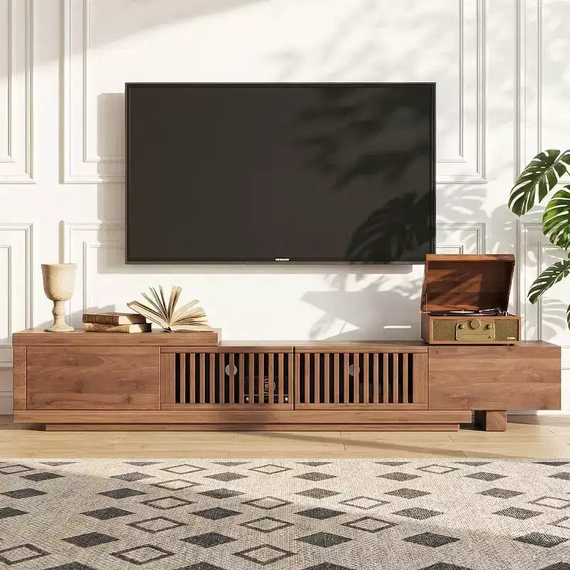 78,54 Meuble TV extensible en noyer moderne pour téléviseurs jusqu'à 100 Gaoyangjiaju