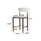Christopher Knight Home Eloin Tabourets de comptoir sans accoudoirs rembourrés modernes (lot de 2)