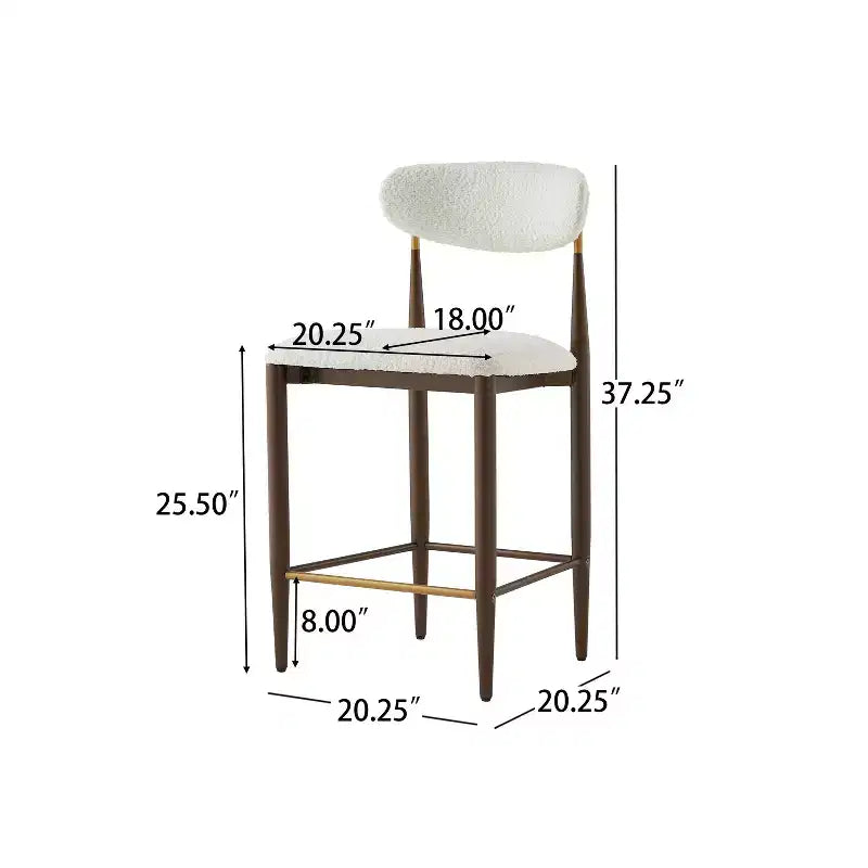 Christopher Knight Home Eloin Tabourets de comptoir sans accoudoirs rembourrés modernes (lot de 2)