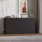 Commodes à 9 tiroirs, grande commode moderne pour chambre à coucher, longue commode en bois à 9 tiroirs, commode de rangement pour chambre à coucher, salon