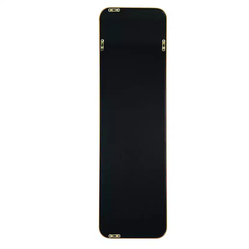 Whisen Miroir de porte mince 47x14 pouces, verre HD avec cadre en aluminium antirouille