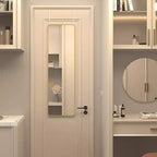 Whisen Miroir de porte mince 47x14 pouces, verre HD avec cadre en aluminium antirouille