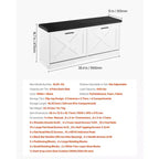 Banc de rangement pour chaussures d'entrée VEVOR, organiseur de chaussures avec tiroirs basculants de 100 x 30,5 x 47,5 cm, banc porte-chaussures étroit de 200 kg, noir + blanc