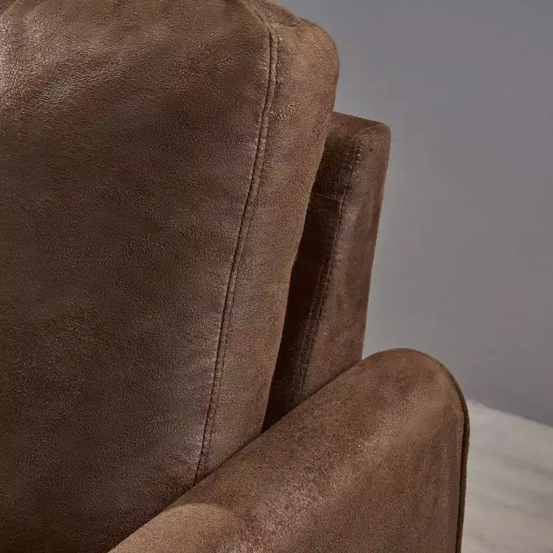 Fauteuil club contemporain rembourré en microfibre GDFStudio Marquette