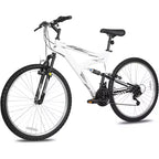 VTT Hykolity 26/27.5 pouces, hommes femmes, suspension intégrale en acier, 18 vitesses, selle réglable, freins à tirage linéaire, jantes en alliage