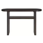 MAYEERTY Table console élégante et minimaliste avec bords arrondis et étagère robuste pour salon, couleur expresso