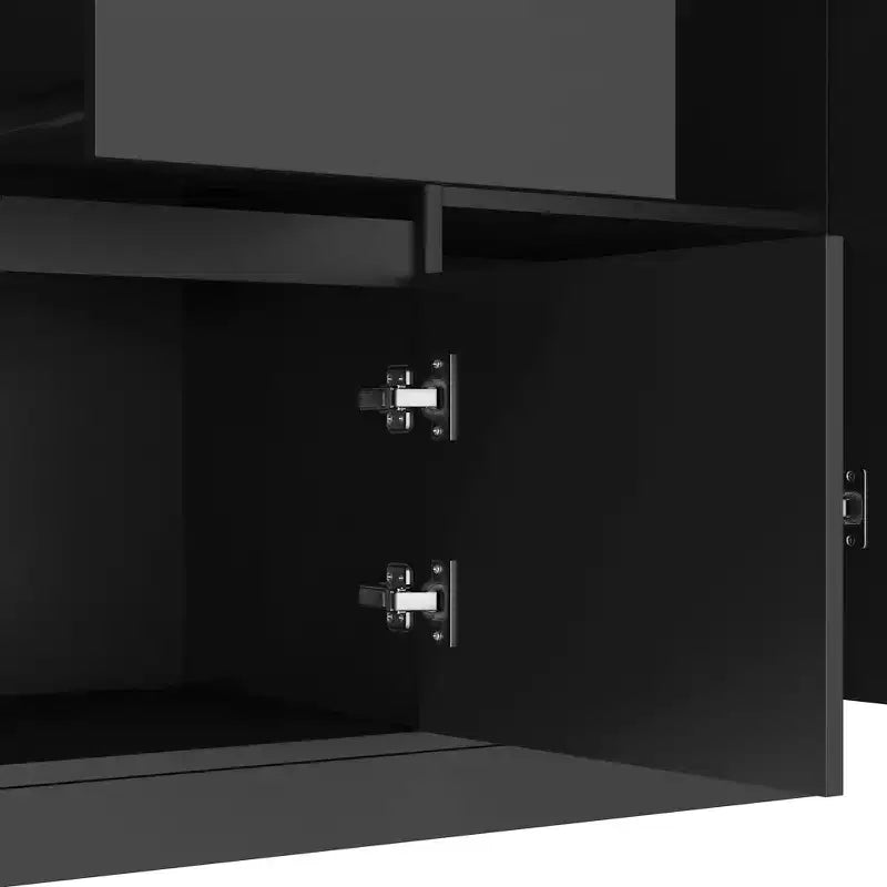 Meuble de cuisine haut autoportant GDFStudio Reginald Modern 74 po avec 6 portes et 2 tiroirs