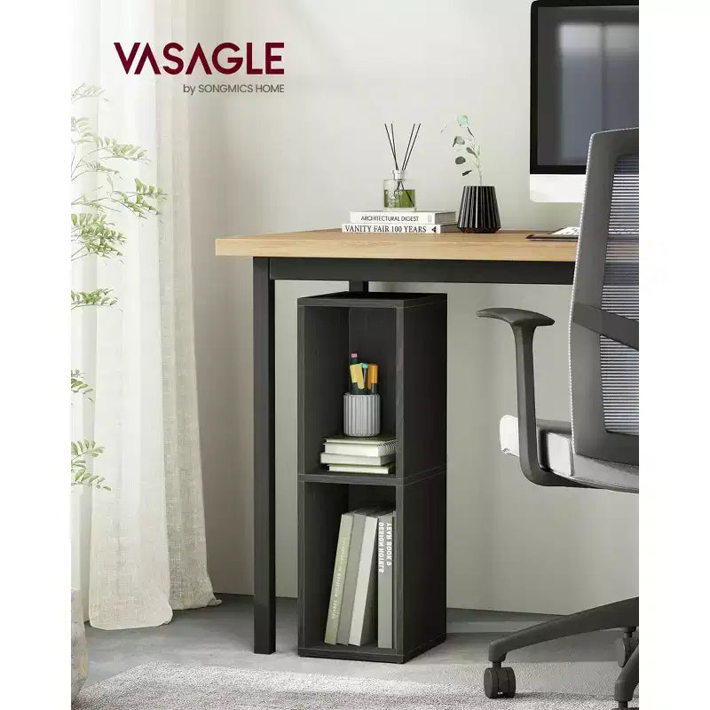 Cube Bookcase, Open Shelf Organizer for Living Room/Office, Space-Saving Corner Design, Tool-Free Assembly