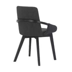 Armen Living, Chaise de salle à manger moderne en bois Greisen NOIRE