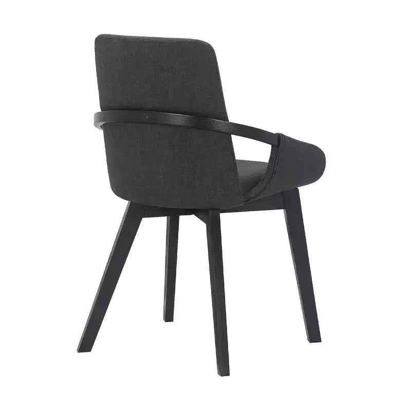 Armen Living, Chaise de salle à manger moderne en bois Greisen NOIRE