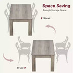 Table à manger de ferme GustoWave 63 en bois, pour 4-6 personnes, plateau standard